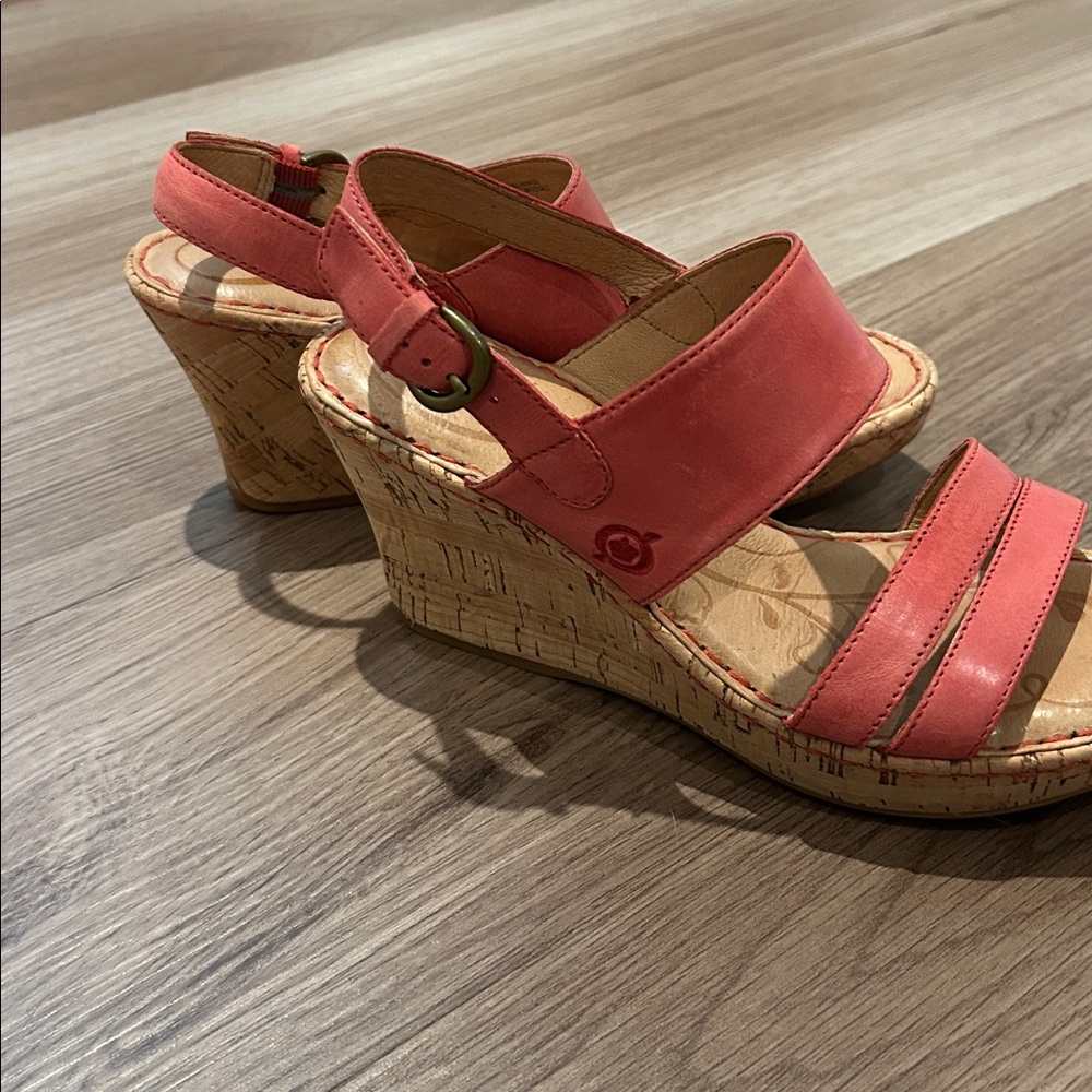 Born Coral Wedge Sandals